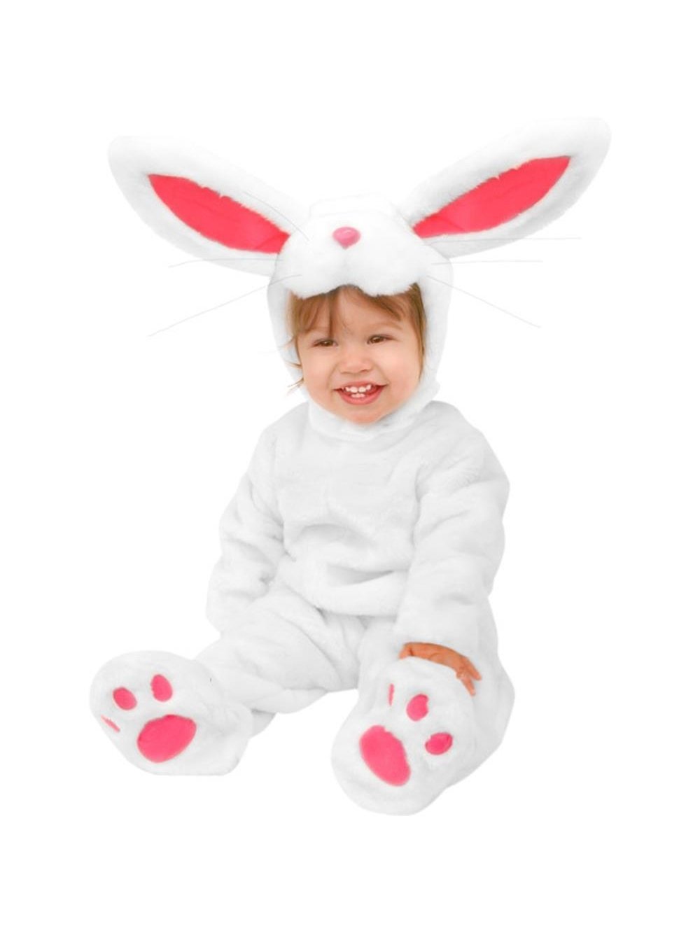 Infant Plush White Rabbit Costume-COSTUMEISH