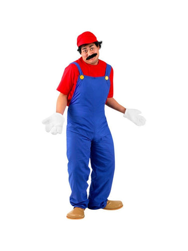 Adult Super Plumber Costume-COSTUMEISH