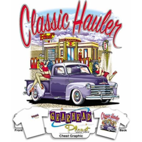 Classic Hauler Chevy Pickup on White T-Shirt