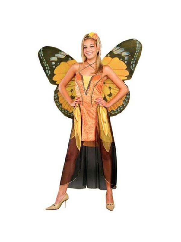 Adult Orange Butterfly Costume-COSTUMEISH
