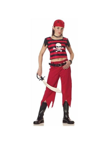 Child's Hip Punk Pirate Girl Costume-COSTUMEISH