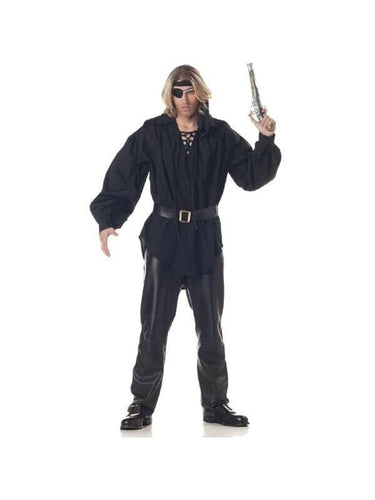 Adult Men's Black Pirate Shirt-COSTUMEISH
