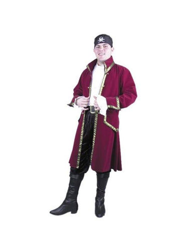 Adult Velvet Pirate Captain Costume-COSTUMEISH