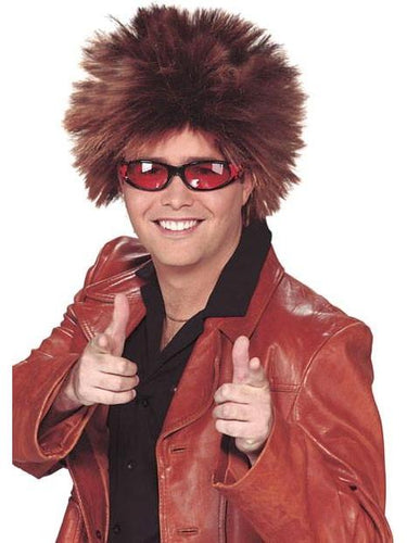 Adult Brown Rock Star Wig-COSTUMEISH