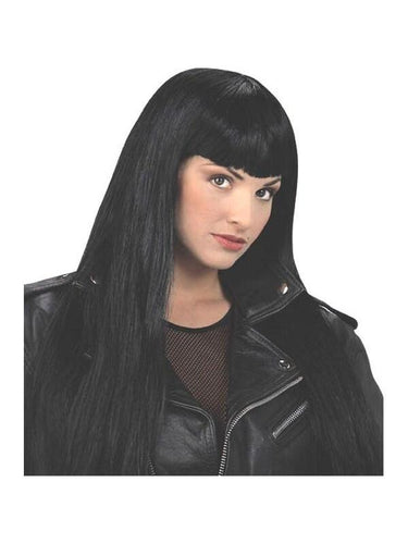 Long Black Costume Wig-COSTUMEISH
