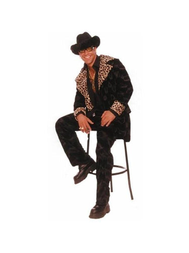 Adult Cheetah Fur Pimp Daddy Costume-COSTUMEISH