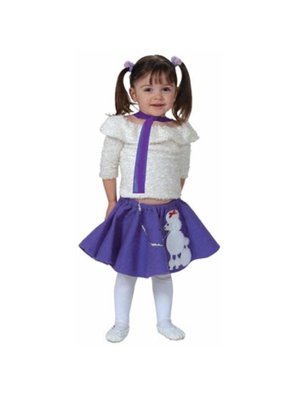 Toddler Purple Poodle Skirt Costume-COSTUMEISH