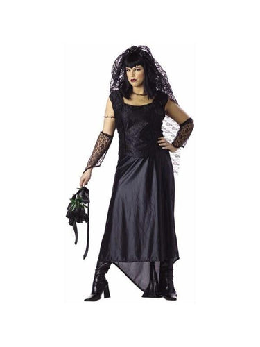 Adult Plus Size Gothic Bride Costume-COSTUMEISH