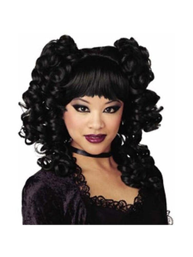 Black Goth Curls Wig-COSTUMEISH