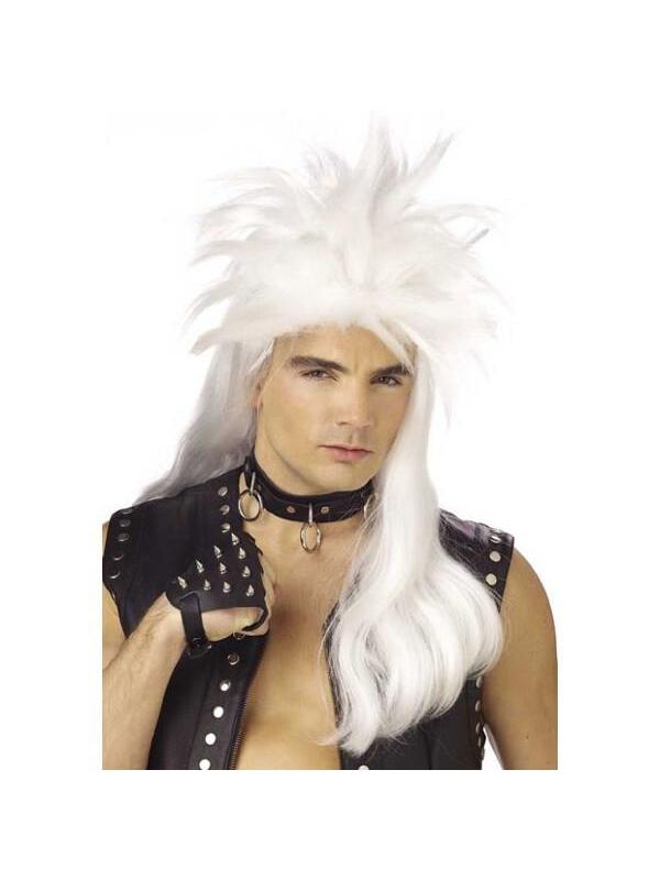 White Punk Mullet Wig-COSTUMEISH