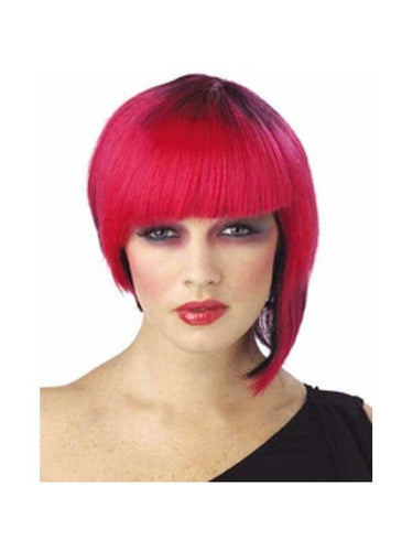 Women's Fuchsia Neo Punk Wig-COSTUMEISH