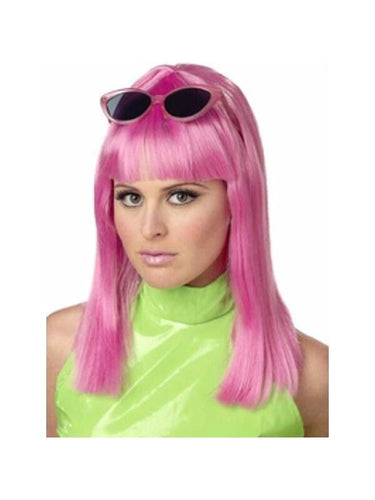 Women's Pink Page Boy Wig-COSTUMEISH