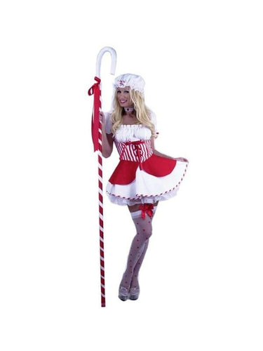 Adult Red Sexy Little Bo Peep Costume-COSTUMEISH