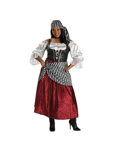 Adult Plus Pirate's Wench Costume-COSTUMEISH
