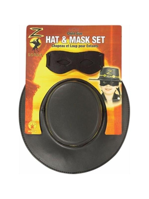 Child's Zorro Hat and Mask Set-COSTUMEISH