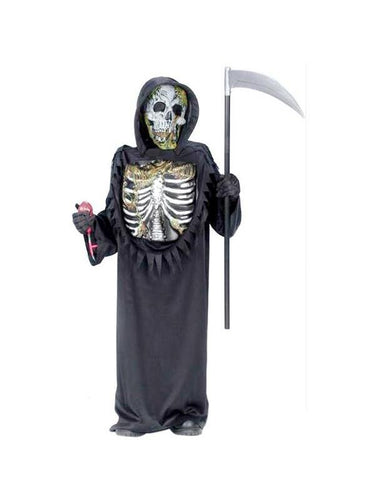 Childs Bleeding Skeleton Zombie Costume-COSTUMEISH