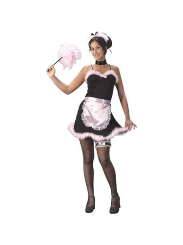 Teen Pink French Maid Costume-COSTUMEISH