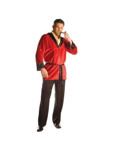 Adult Mens Red Smoking Jacket-COSTUMEISH