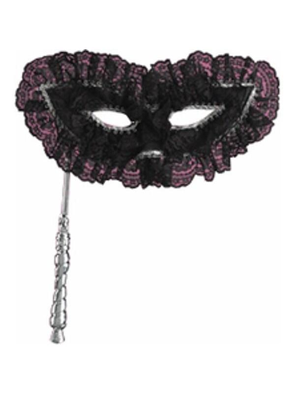 Lace Black Harlequin Eye Mask-COSTUMEISH