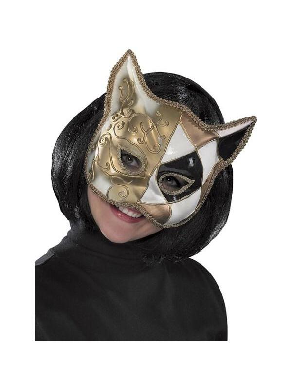 Domino Cat Venetian Mask-COSTUMEISH