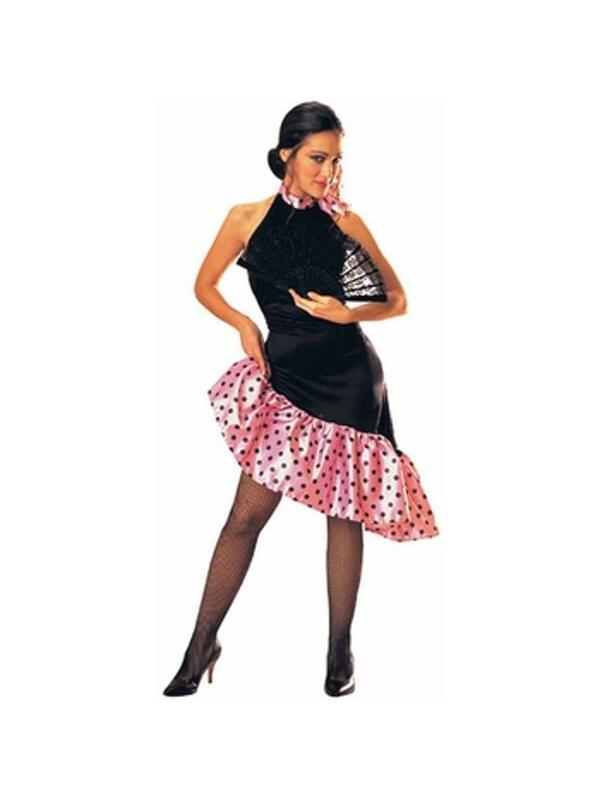 Adult Pink Flamenco Dancer Costume-COSTUMEISH