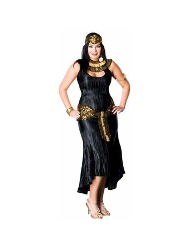 Adult Plus Size Black Cleopatra Costume-COSTUMEISH