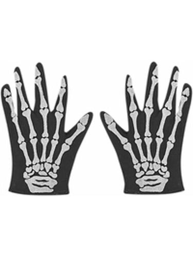 Adult Skeleton Costume Gloves-COSTUMEISH
