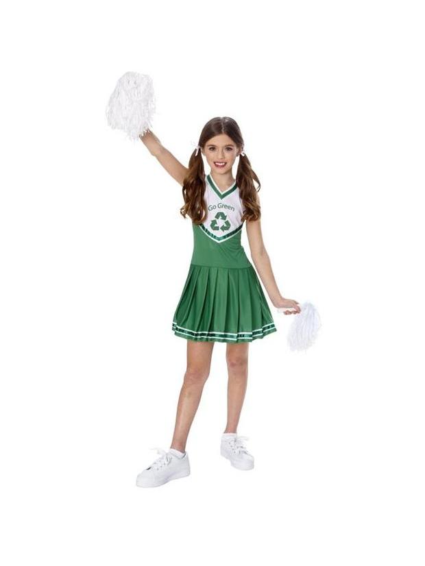 Child's Go Green Recycle Cheerleader Costume-COSTUMEISH