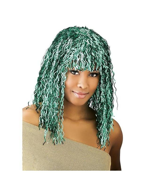 Green Tinsel Wig-COSTUMEISH