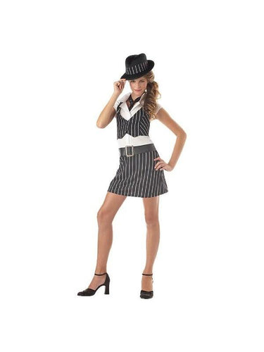 Preteen Mobster Girl Costume-COSTUMEISH