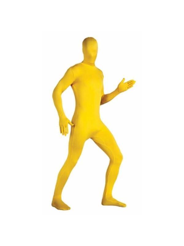 Adult Yellow 2nd Skin Suit Costume-COSTUMEISH