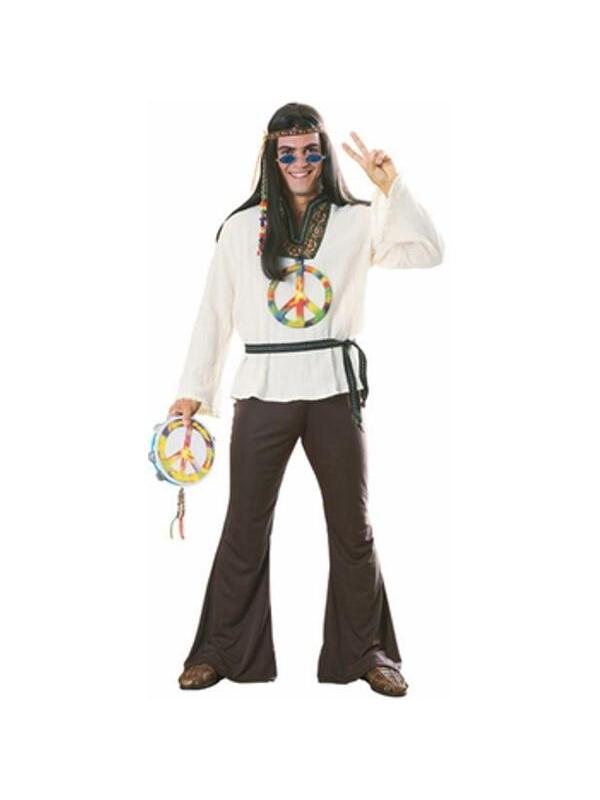 Adult Earth Tone Hippie Costume-COSTUMEISH
