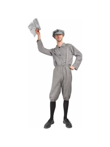 Adult Old Fashion News Boy Costume-COSTUMEISH