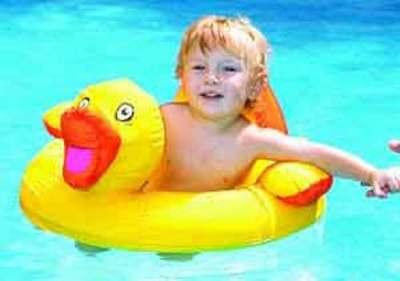 Fabric Covered Ducky Baby Pool Seat