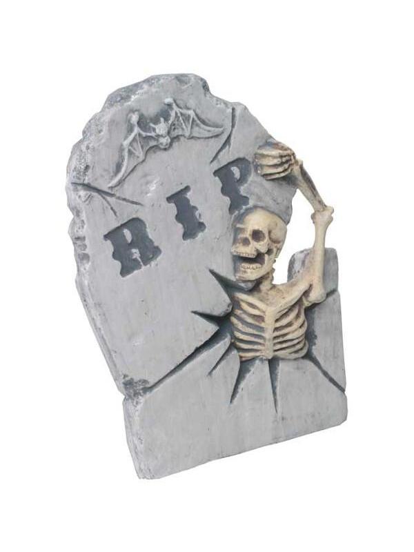 Break-Out Skeleton Halloween Tombstone Prop-COSTUMEISH