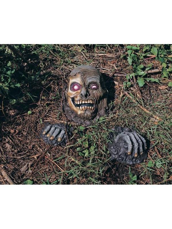 Partially Buried Skeleton Graveyard Prop-COSTUMEISH