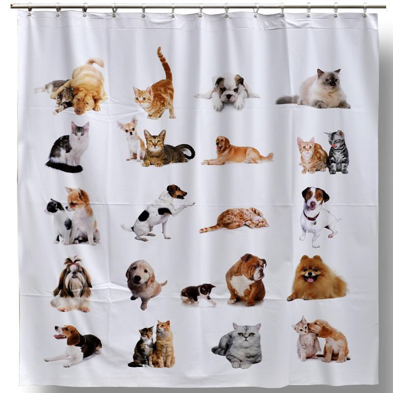 Cat & Dog Shower Curtain